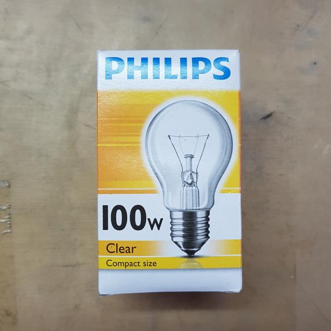 Jual Philips Bohlam Lampu Dop Pijar Watt W Clear E V Shopee Indonesia