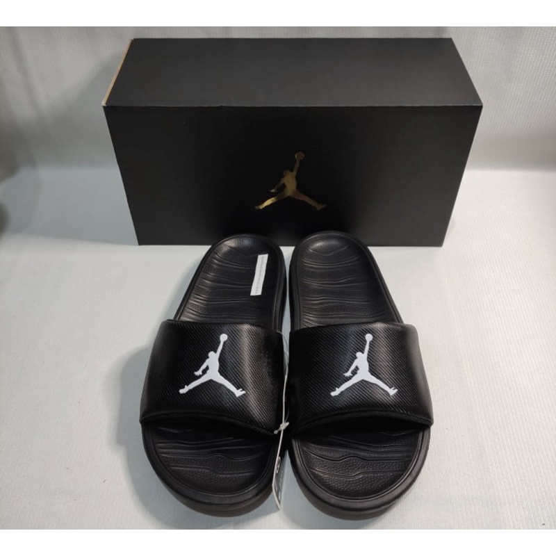 Jual JORDAN BREAK SLIDE BLACK WHITE | Shopee Indonesia
