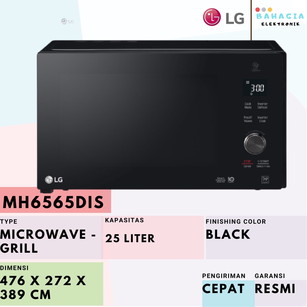 Jual LG MH6565DIS Microwave Grill 25 Liter IntelloWave | Shopee Indonesia