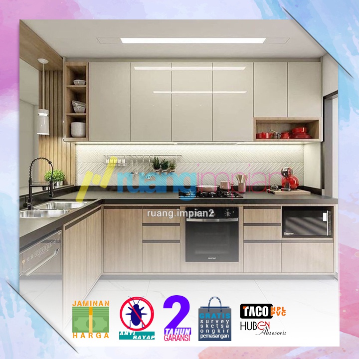 Jual Custom Kitchen Set HPL T 12mm Furniture Murah Bergaransi   5f5929628a360dffbf92f79d1758a9d9