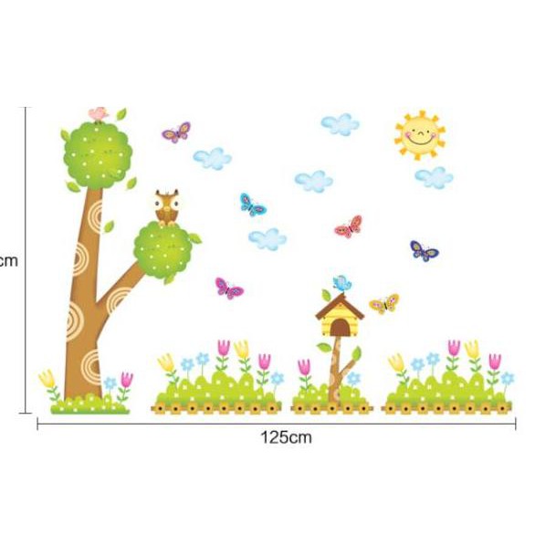 Jual TERDEPAN RELIZA WALL STICKER 60x90 POHON TAMAN HIJAU STIKER ...