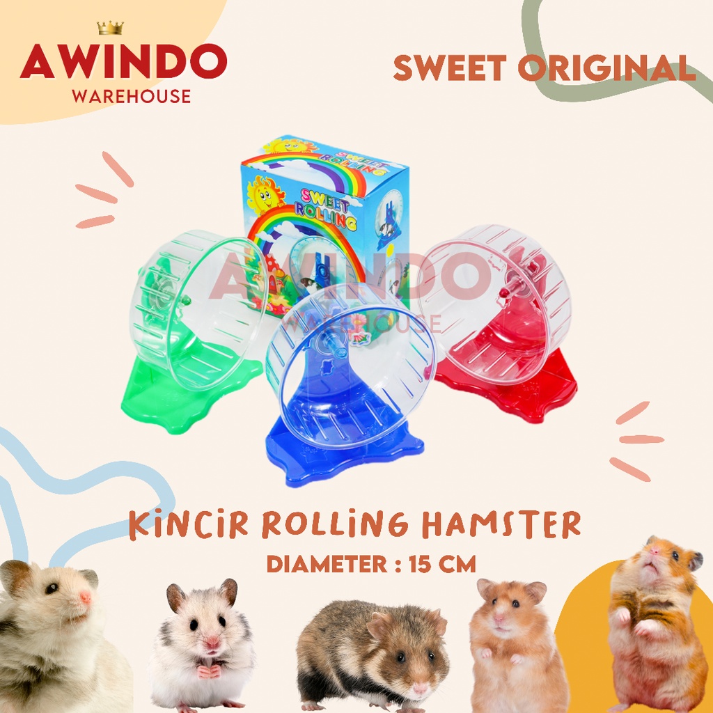Jual KINCIR ROLLING HAMSTER NO.1 - Mainan Olahraga Jogging Wheel Lari ...