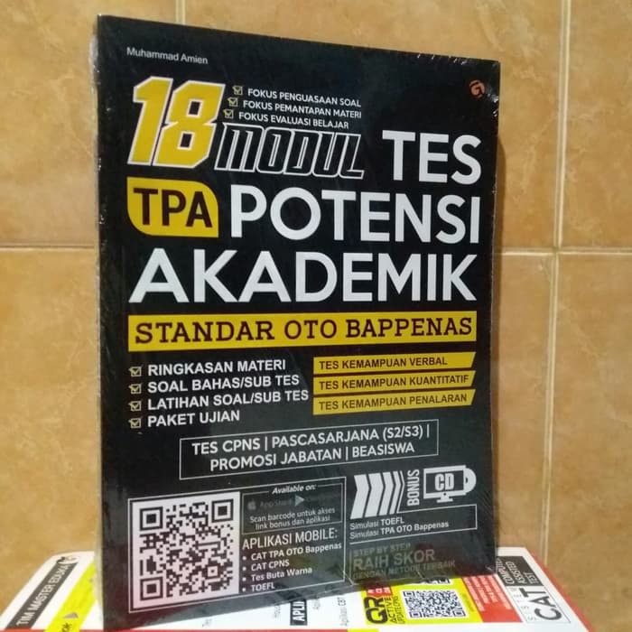 Jual Buku 18 Modul Tes TPA Potensi Akademik Standar Oto Bappenas (Bonus ...