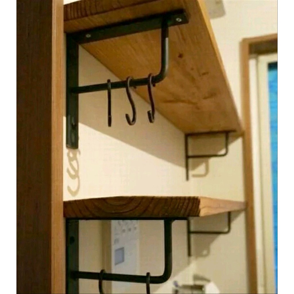 Jual rak siku papan sepasang 2pcs 35cm rak siku meja ambalan siku ...