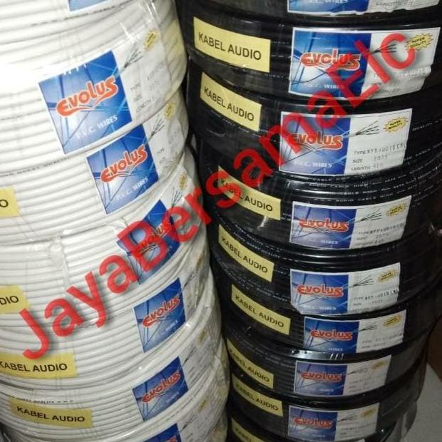 Jual Kabel Listrik 2x0 75 Serabut Putih Hitam Evolus Hyo Nyyhyo