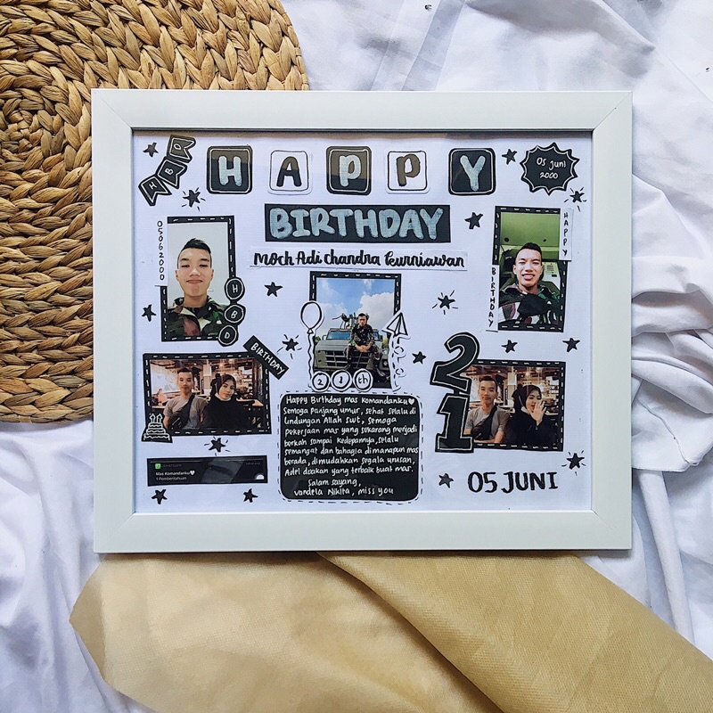 Jual KADO ULTAH WISUDA KOLASE SIMPLE FRAME | Shopee Indonesia