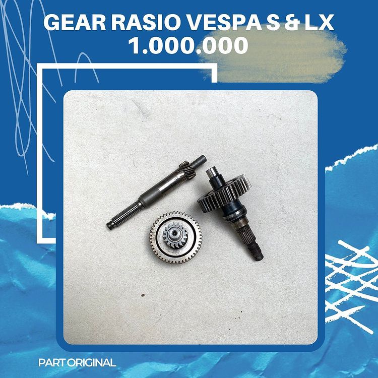 Jual Gear Rasio Vespa S & LX Untuk Vespa Matic Sprint Primavera LX S ...