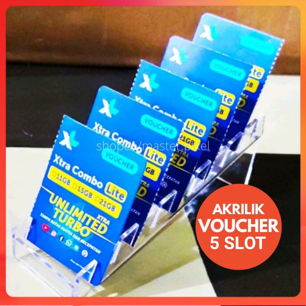 Jual {Kita} Tempat Kartu Perdana Akrilik 5 Tingkat Display Dudukan ...