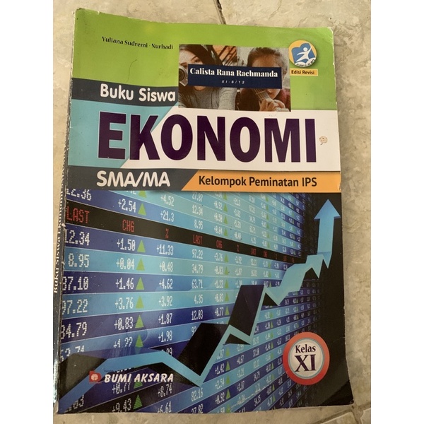 Jual Buku Siswa Ekonomi Sma Ma Kelas Xi Bumi Aksara Edisi Revisi