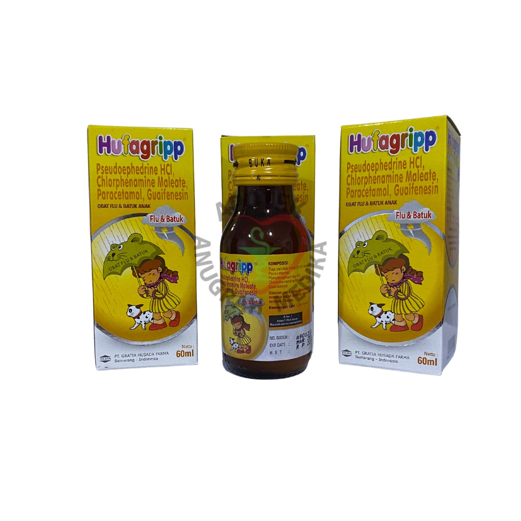 Jual Hufagripp Flu & Batuk Syrup 60 ml / Obat Flu dan Batuk Anak