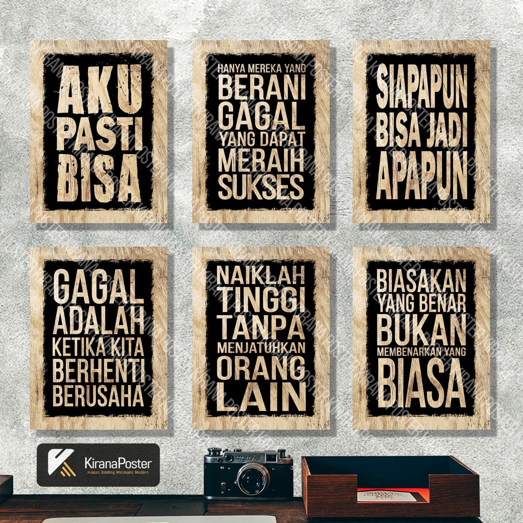 Jual Hiasan Dinding Motivasi Pajangan Dinding Poster Kayu Wall Decor 1419h Shopee Indonesia 