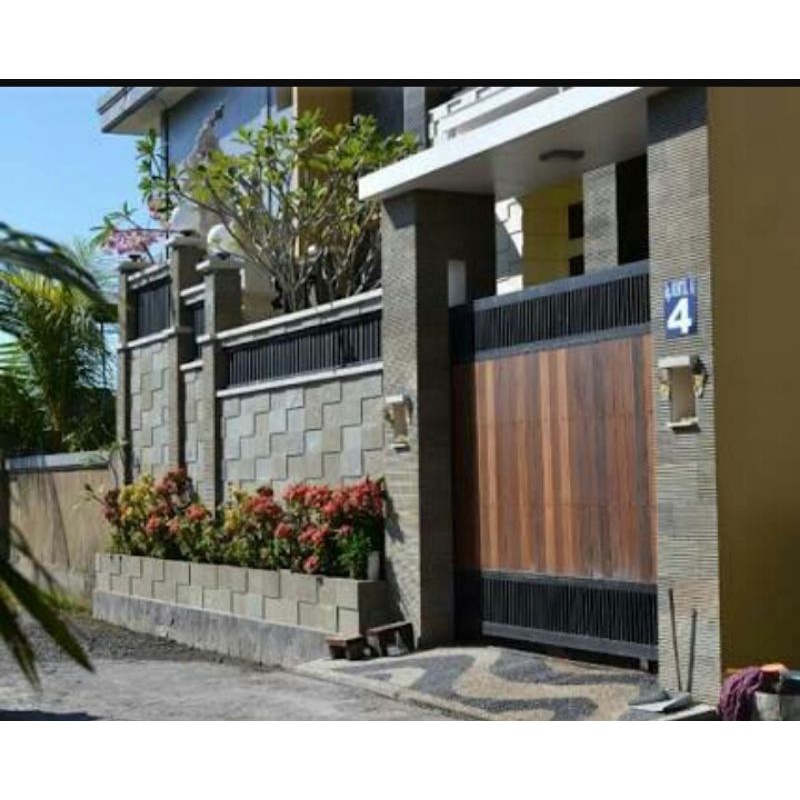 Jual pintu pagar besi motif kayu | Shopee Indonesia