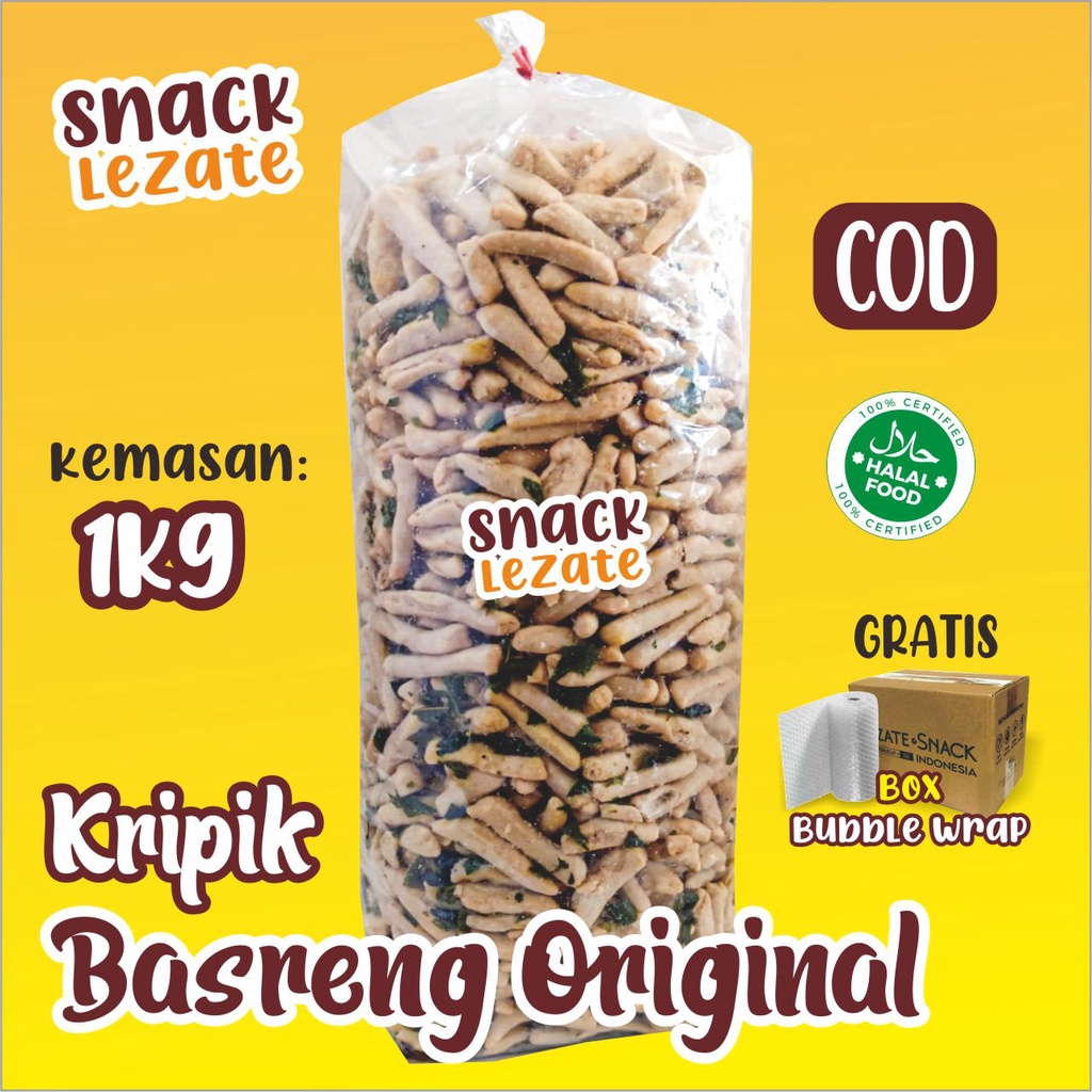 Jual Basreng Stik 1kg Original Basreng Daun Jeruk Gurih Asin Basreng