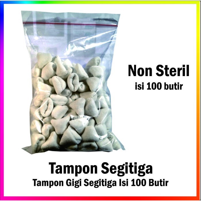 Jual Dental Tampon Gigi / dental tampon 100 Butir SEGITIGA | Shopee ...