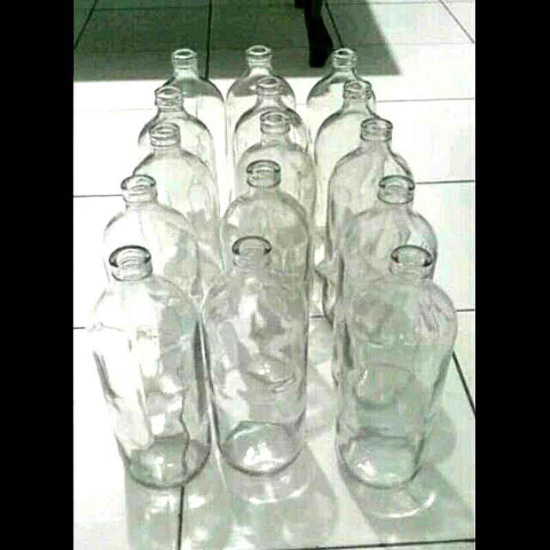 Jual BOTOL KACA BOLES /BOTOL BENSIN/BOTOL JAMU BOTOL UK:1 LITER+TUTUP ...