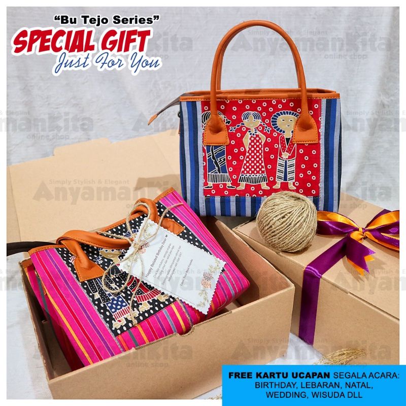 Jual Hampers Tas Webe Lurik Bu Tejo Series Gift Graduation Motif Denok Kado Ulang Tahun