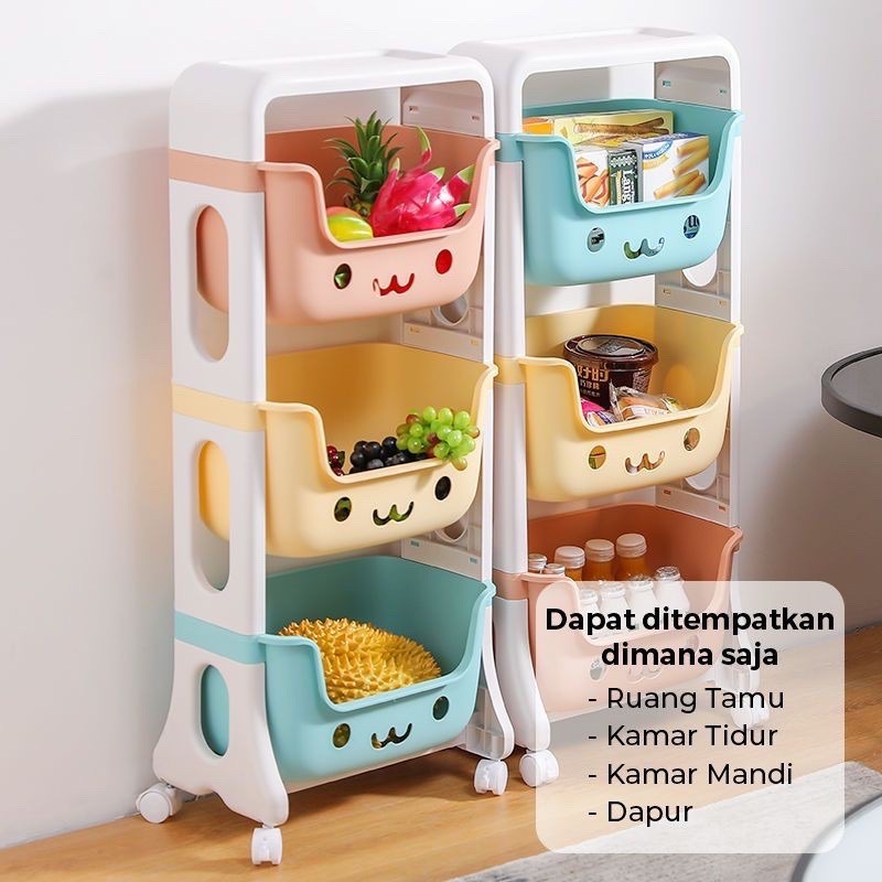 Jual Rak Mainan 3 Susun Karakter Tempat Penyimpanan Serba Guna | Shopee ...