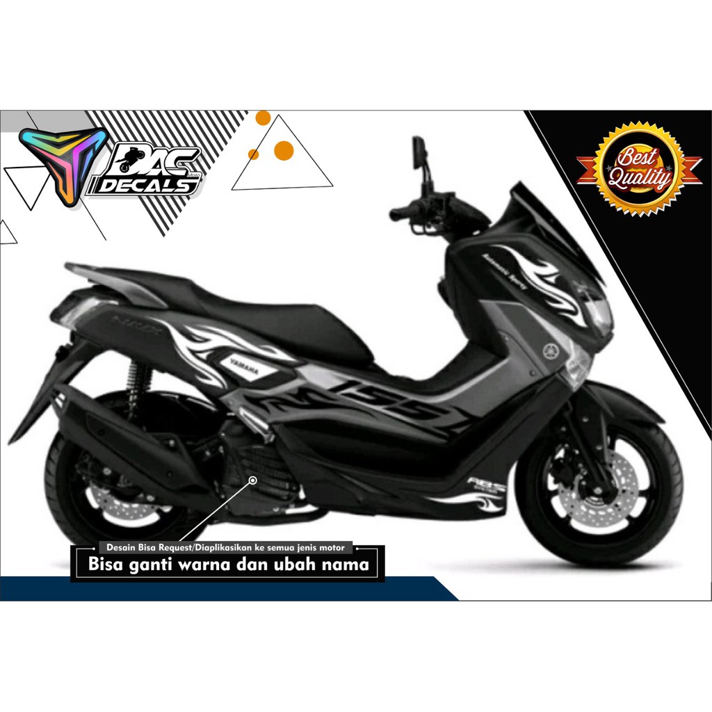 Jual Sticker Decal Full Body Yamaha Nmax Hitam Abu Shopee Indonesia