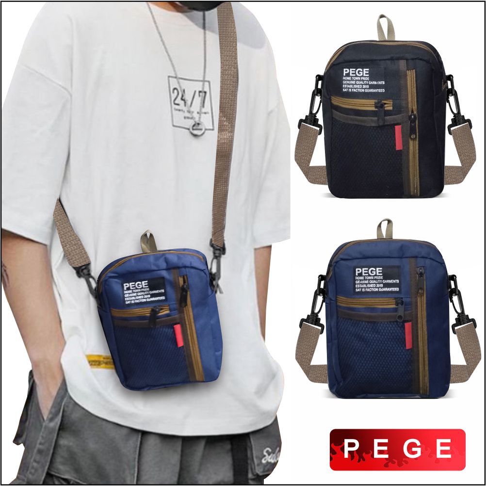 Jual Tas Selempang Pria Sling Bag Navy - Fashion Pria - 874198249