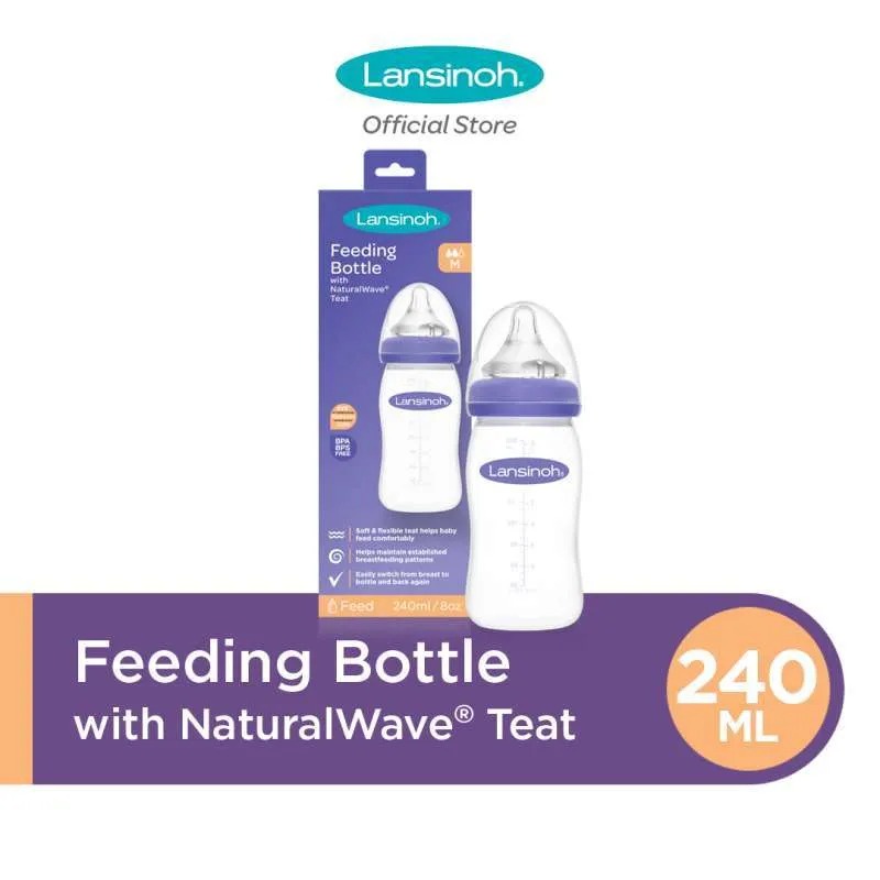 Jual Lansinoh Feeding Bottle With NaturalWave® Teat 240ml Shopee