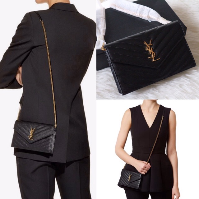 YSL Woc 19cm Color : Black Ghw Size : 19cm x 12cm 17.850.000