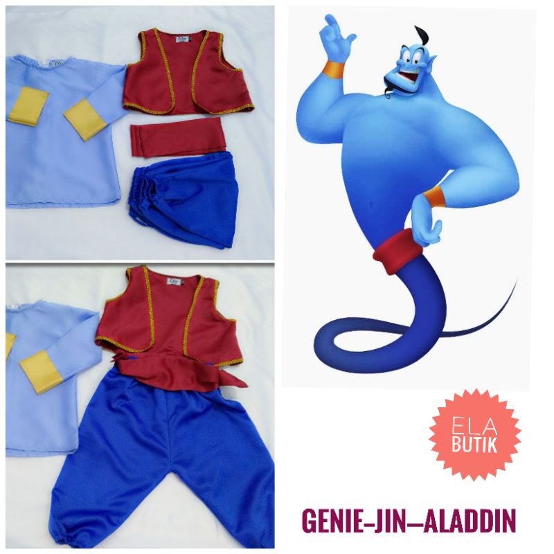 Jual Kostum Genie-aladdin-kids-kostum Ulang Tahun-kostum Halloween ...