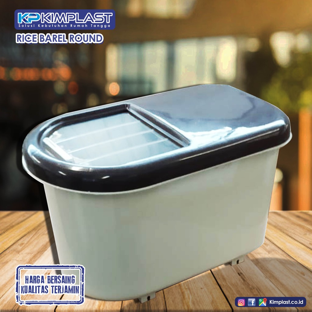 Jual KIMPLAST ORIGINAL Rice Barrel + Roda tempat penyimpan beras ...