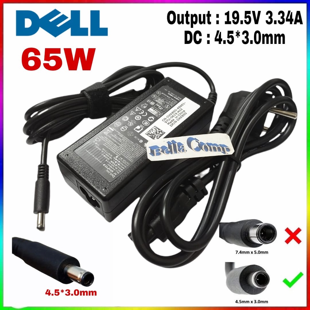 Jual For Dell 65W Adaptor Charger Laptop Dell Inspiron