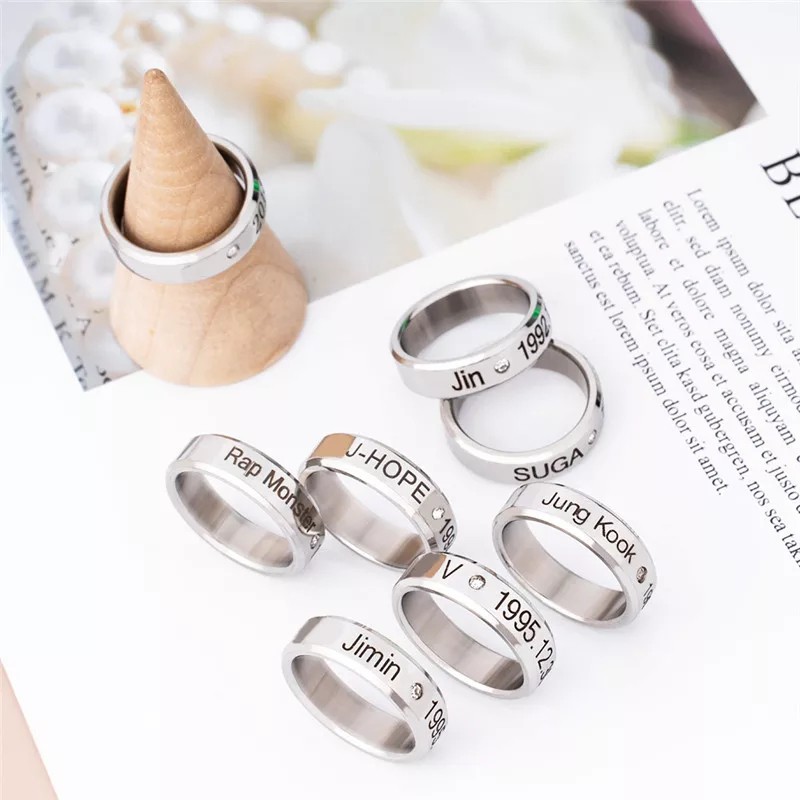 Jual BTS Merch - Kpop Merch - Cincin Kpop - BTS Cincin Nama Member ...