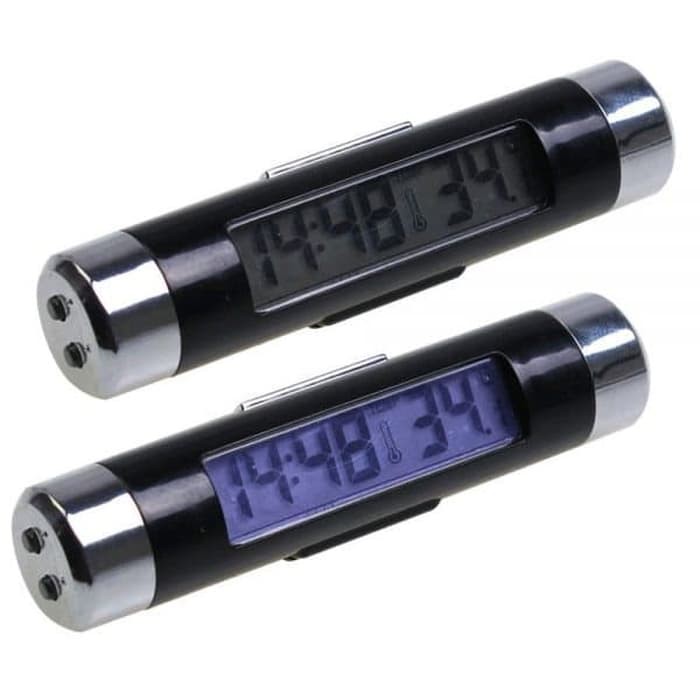 Jual JAM DIGITAL DASHBOARD MOBIL TERMOMETER SUHU JAM MOBIL MINI 2IN1 ...