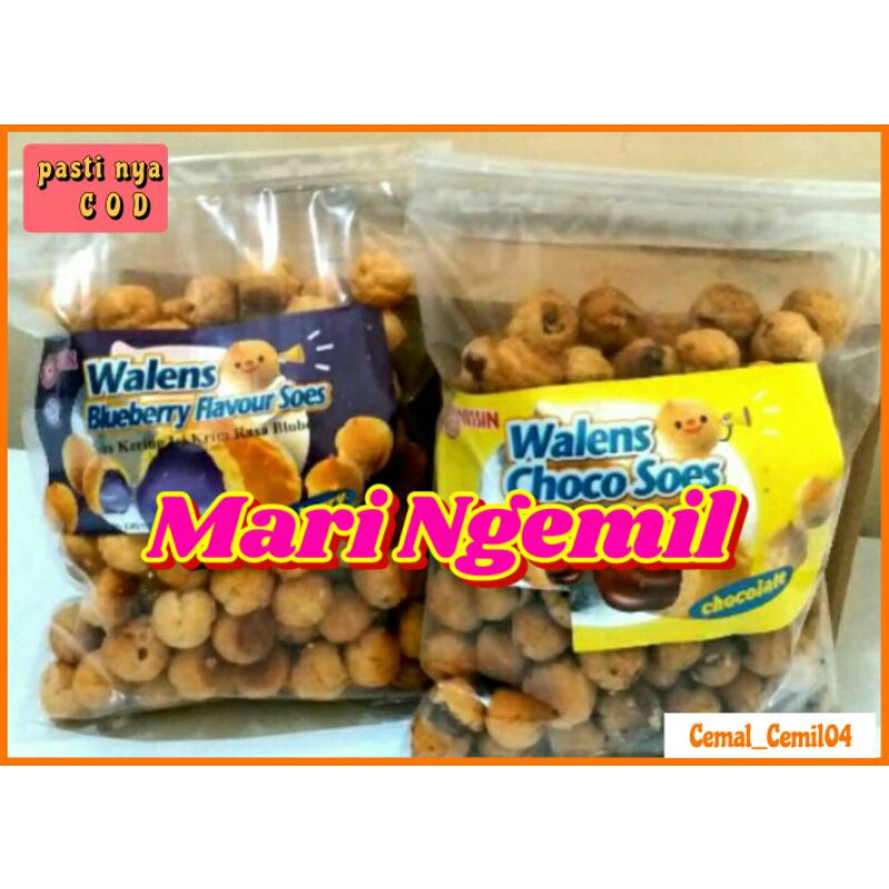 Jual Snack Cemilan Wallens Choco Soes Sus Kering Murah 250gram Nissin