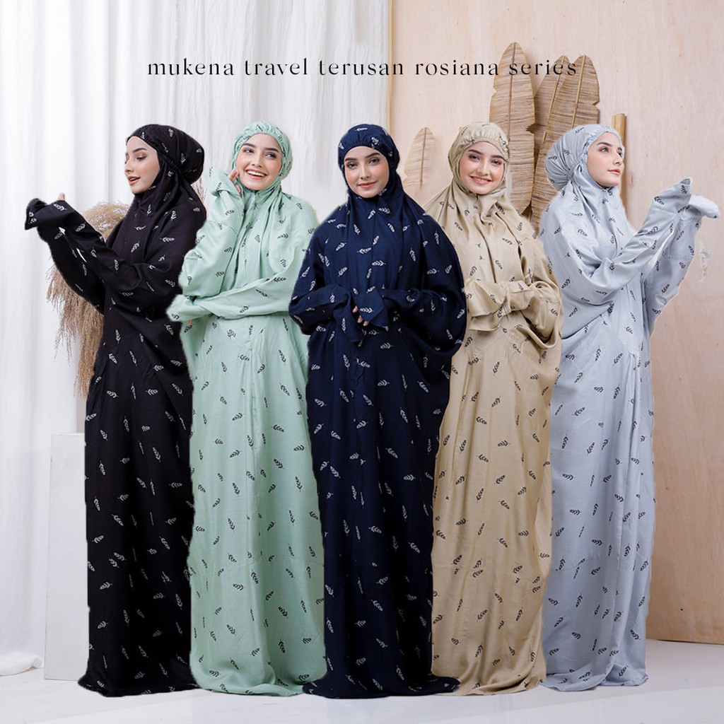 Product image Leesy.id - Mukena Dewasa Terusan Rayon Traveling Motif Rosiana 2