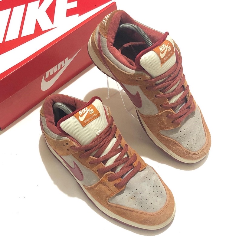 Jual Sepatu Nike Sb Dunk Low Pro Dark Russet Cedar Second | Shopee ...