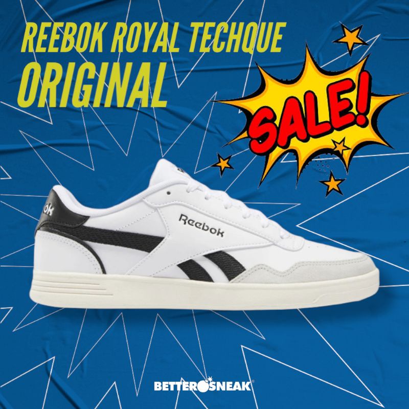 Jual Reebok Royal Techque T White Black FZ0426 Original Resmi MAP