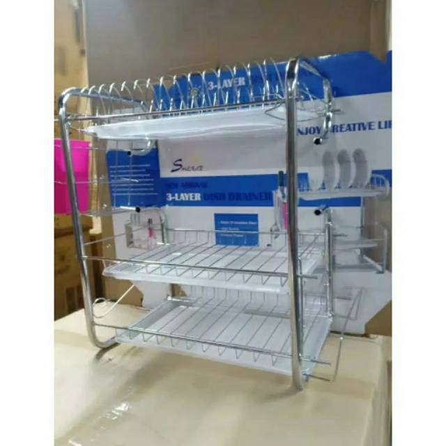 Jual RAK PIRING SEBAGUNA / RAK PIRING / RAK PIRING 3 LAYER /RAK PIRING ...