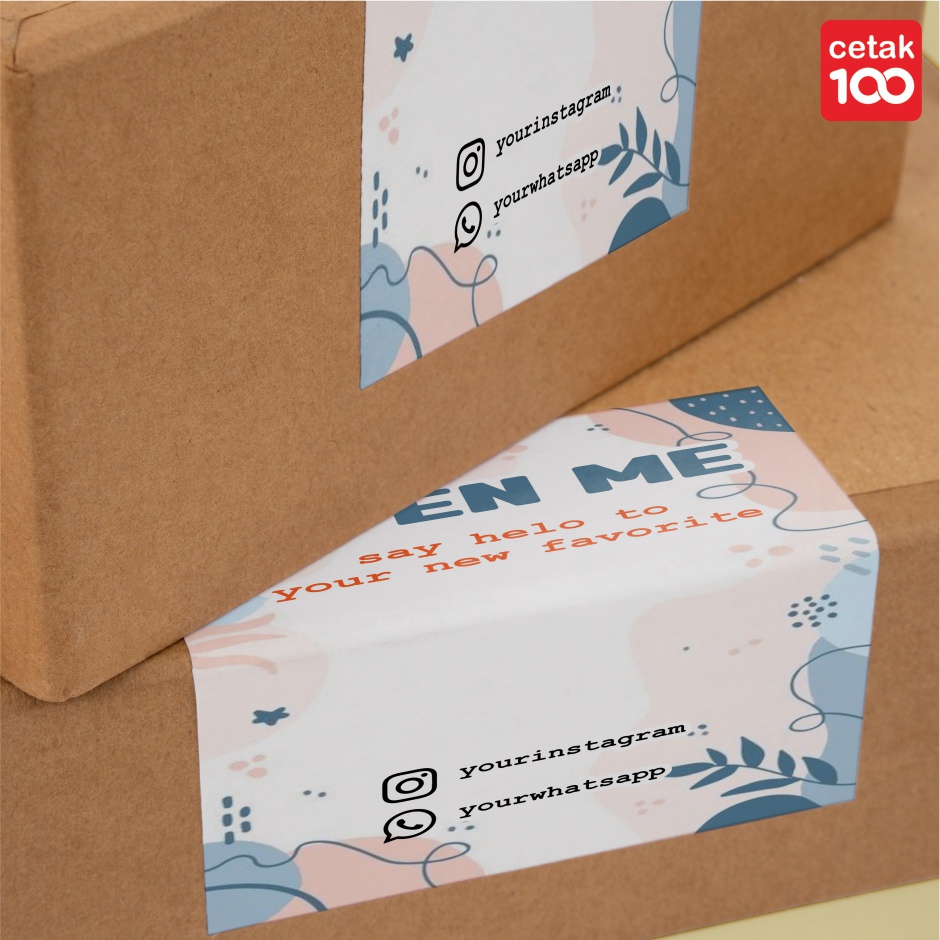 Jual Cetak Stiker Segel Box Packaging Hampers Custom Label Box Packaging Kemasan Hampers