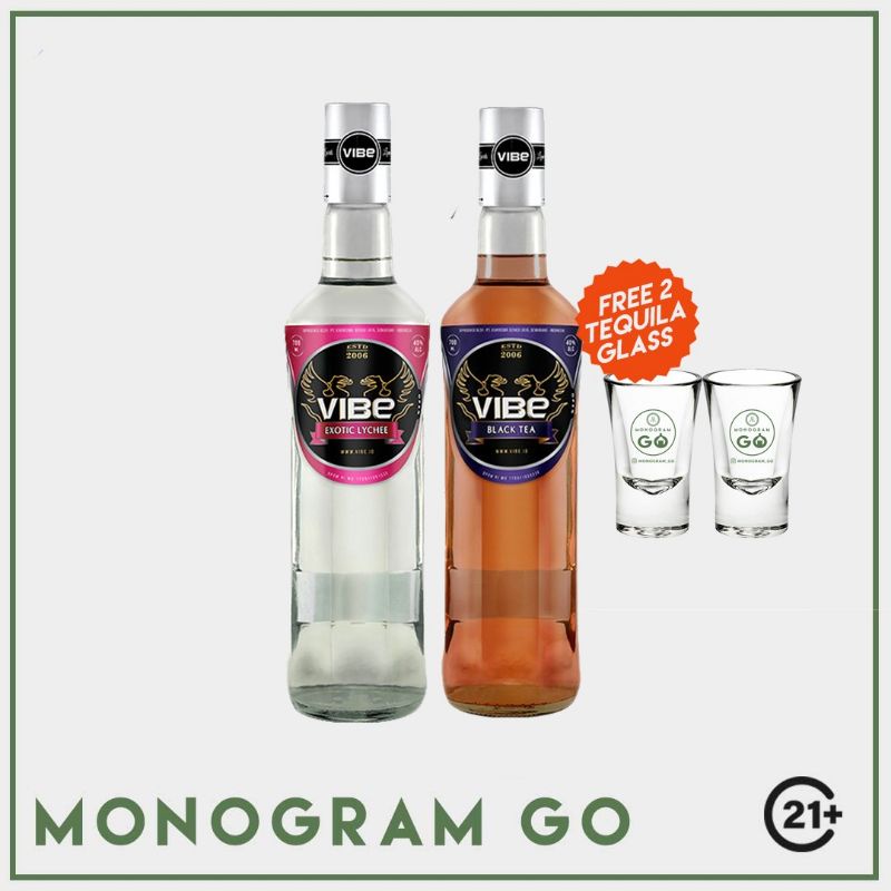 Jual Vibe Premium Exotic Lychee + Vibe Premium Black Tea 700ml (Free 2