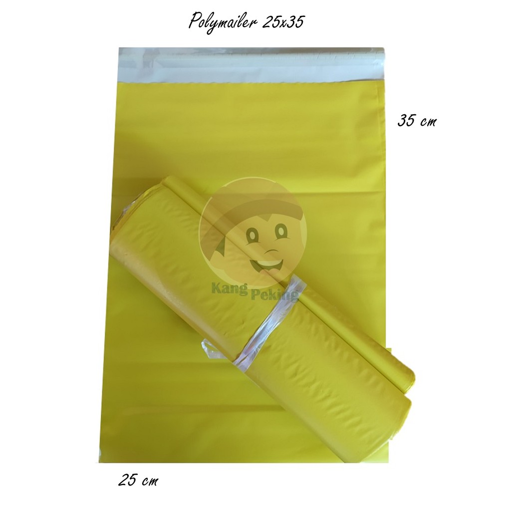 Jual Plastik Packing Polymailer Kuning 25x35 Isi 100 Pcs Plastik Amplop Packing Online Shop 2137