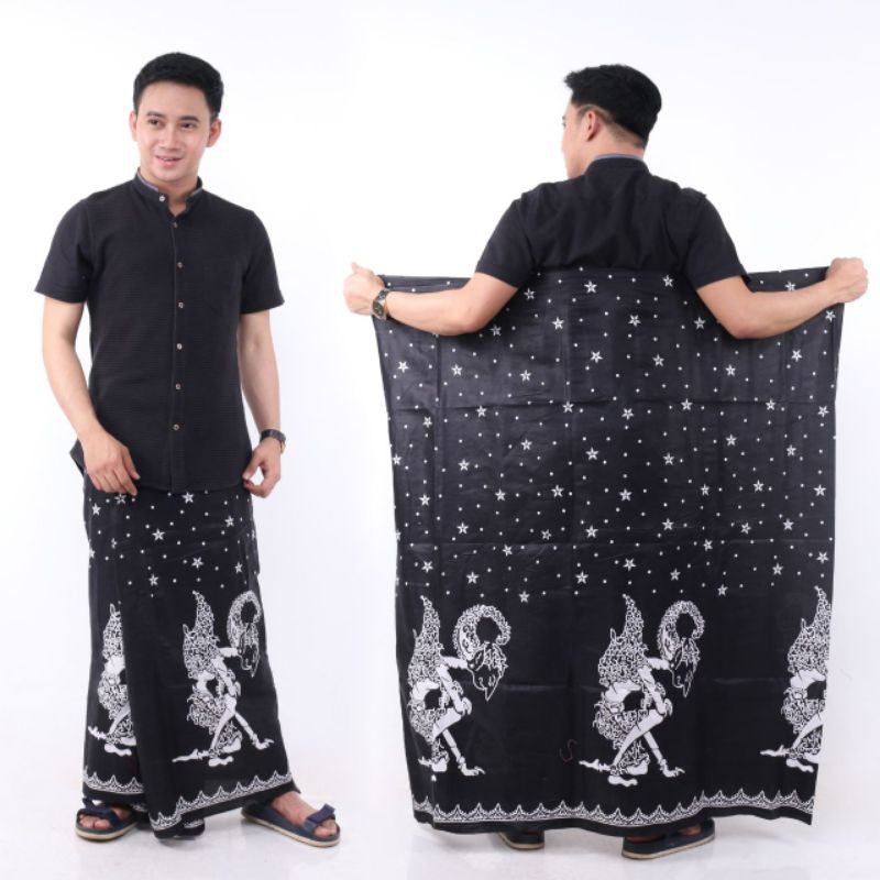 Jual Sarung Batik Halus Motif Wayang Gunungan Warna Kuning Sarung