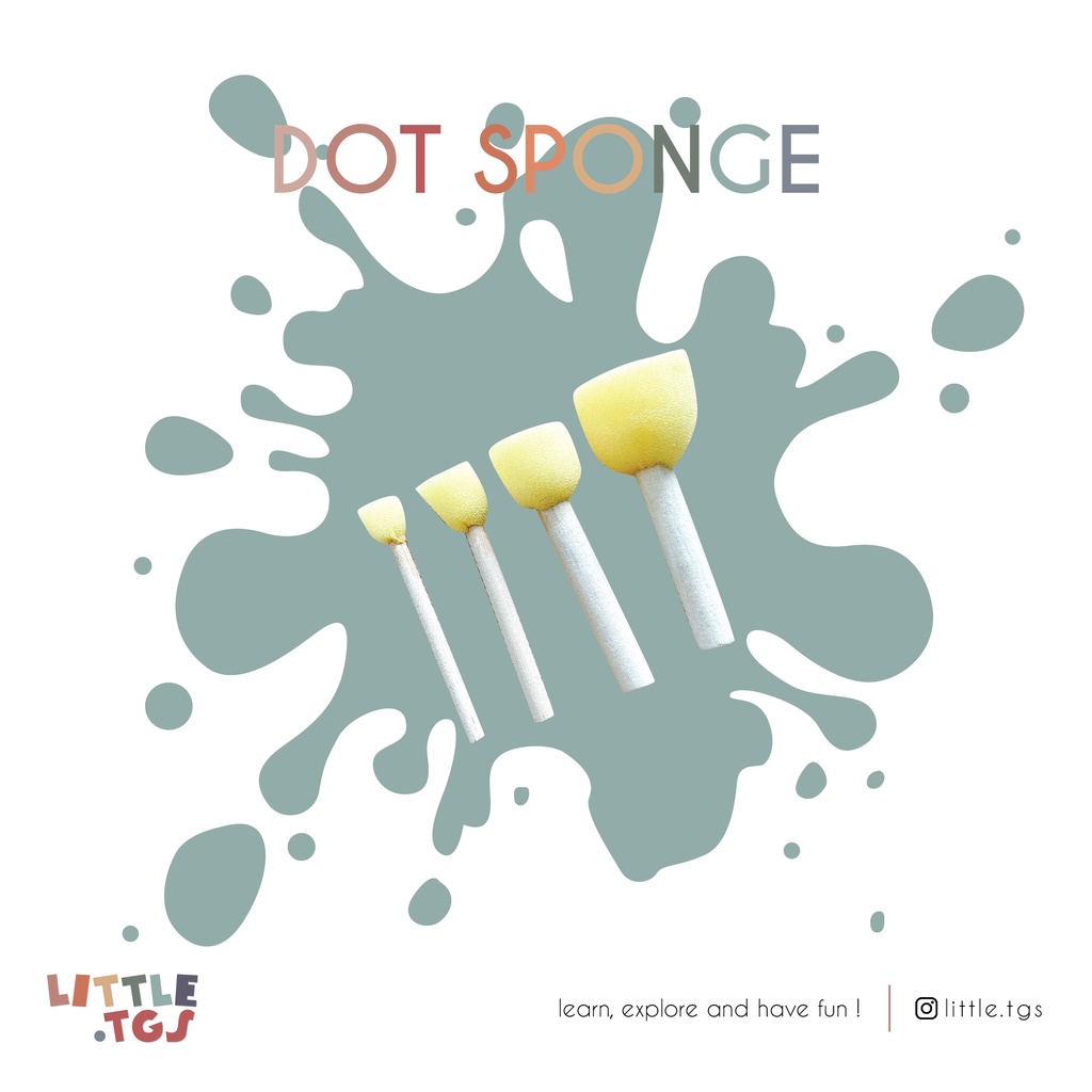 Jual Dot Sponge Little.TGS | Kuas Mewarnai Anak | Shopee Indonesia