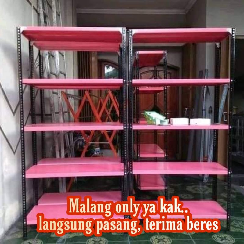 Jual Rak Besi 5 Susun Tebal Kuat Anti Rayap - Tahan beban 50 kg setiap ...
