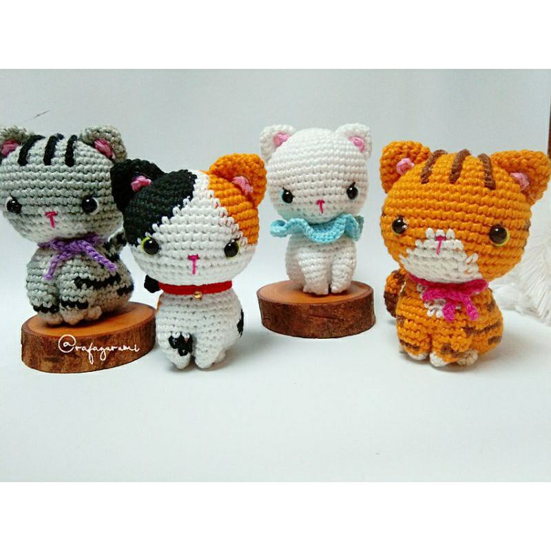 Jual PO kucing rajut handmade GANTUNGAN KUNCI CROCHET AMIGURUMI ...