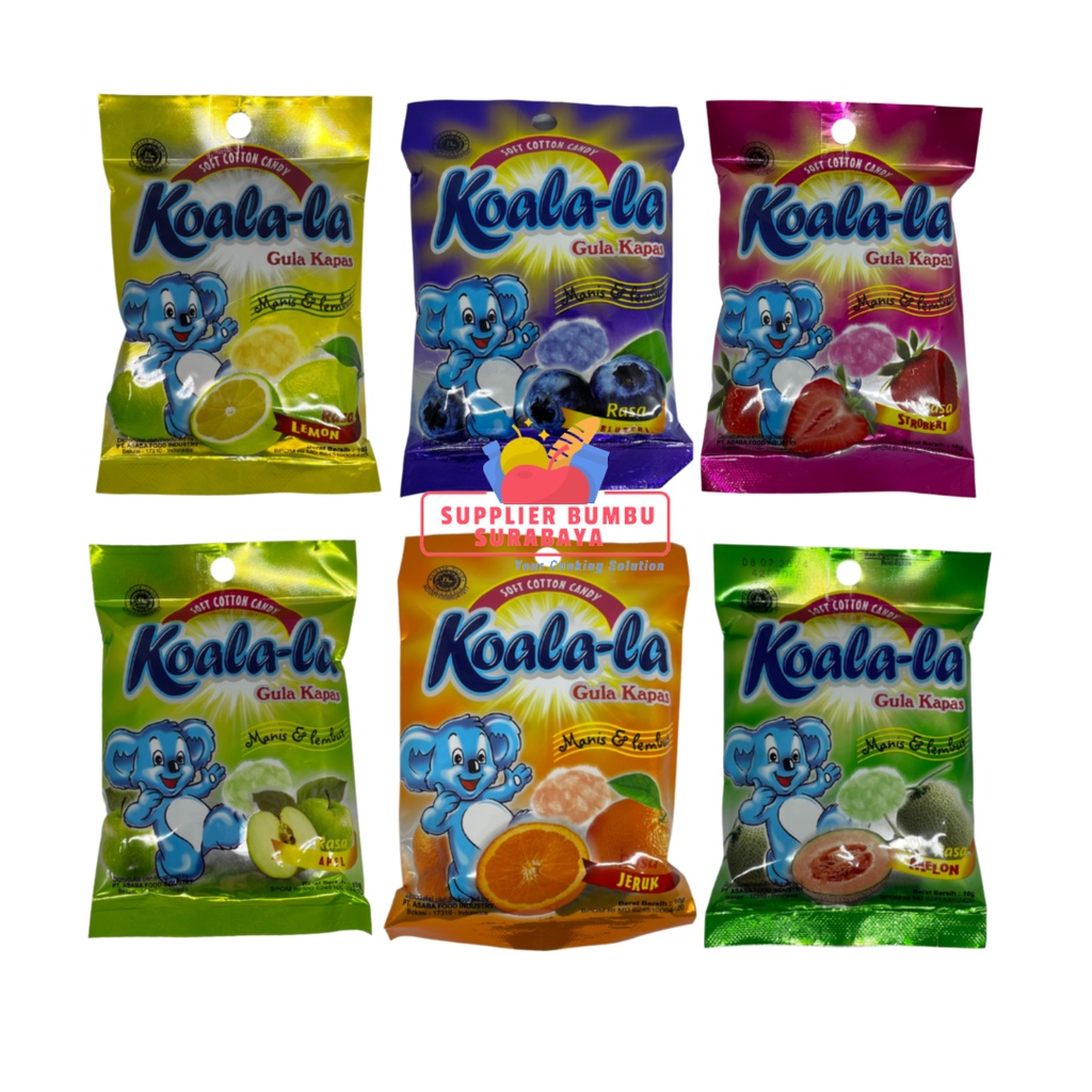 Jual Koala La Koalala Soft Cotton Candy Permen Gula Kapas Melon Apple ...
