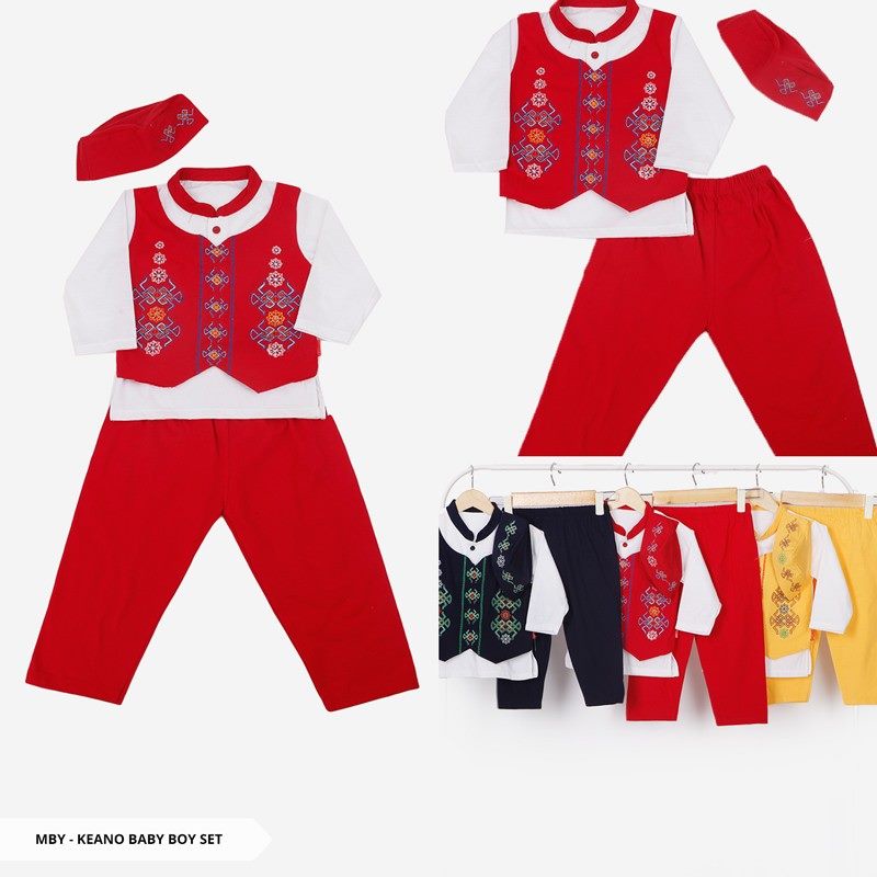 Jual Keano Ethnic Koko Baby Boy Set ( RED) Shopee Indonesia