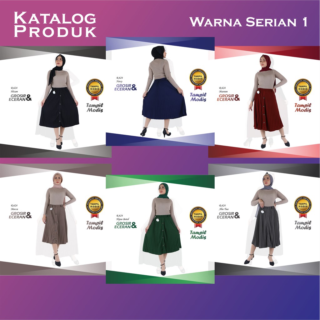 Jual Saya Rok Plisket Rok Plisket Premium Rok 78 Rok Plisket Jumbo Rok Payung R624 3869