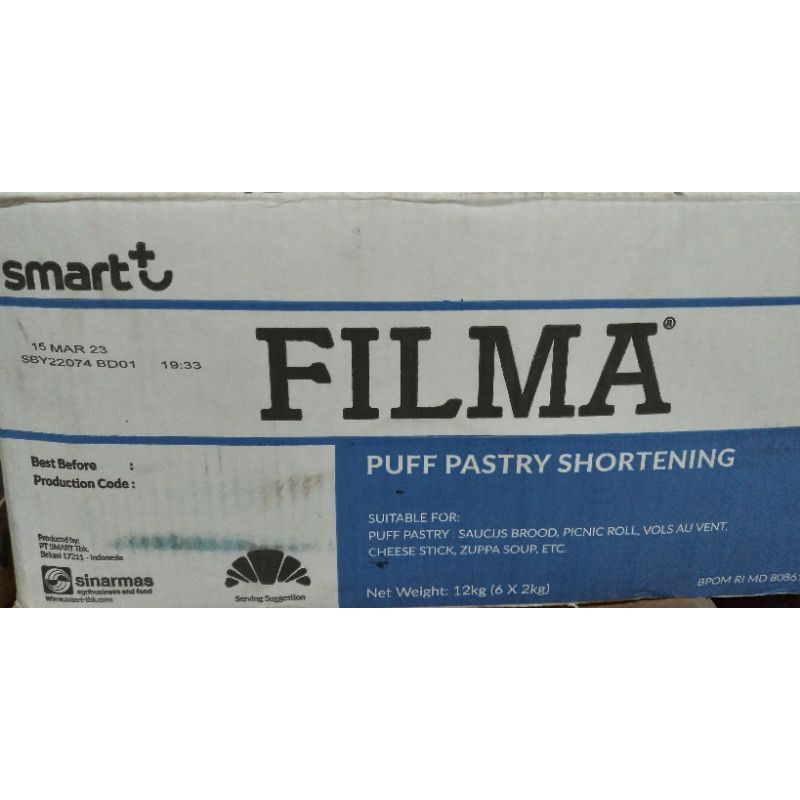 Jual Filma Puff Pastry shortening repack 500gr | Shopee Indonesia