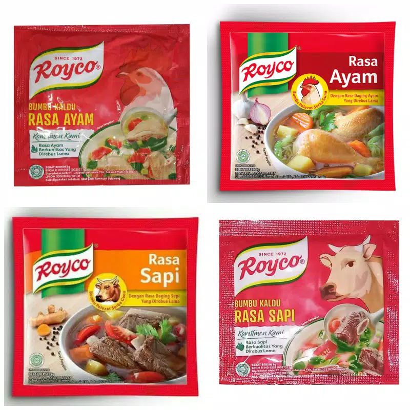 Jual Royco rasa sapi /rasa ayam 11gr sachet isi 1renteng 12,pcs ...