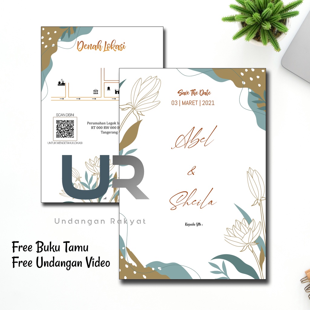 Jual Undangan Pernikahan Khitanan Sunatan Simple Elegan Undangan Rakyat