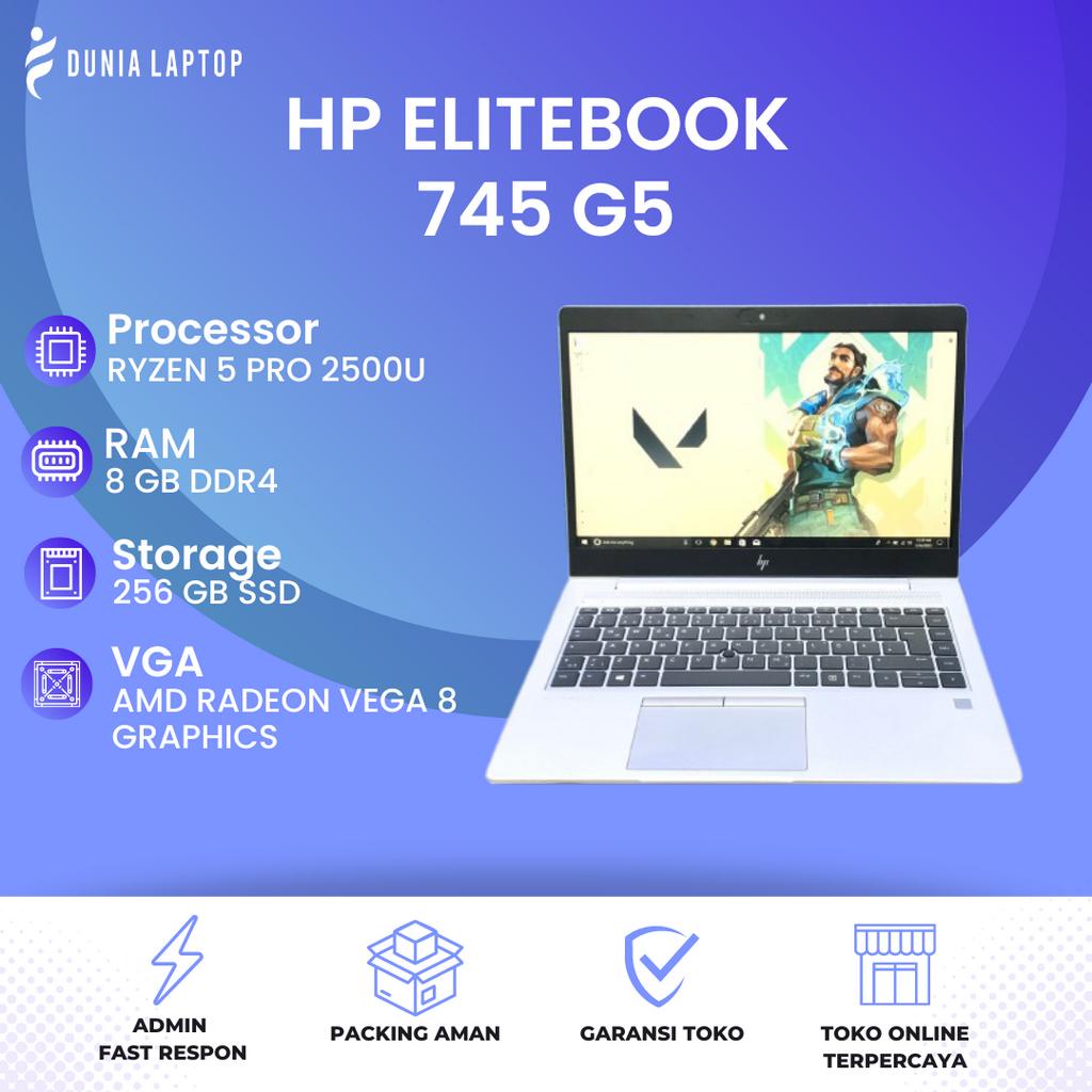 Jual Laptop Slim HP Elitebook 745 G5 Ryzen Pro 2500U RAM GB
