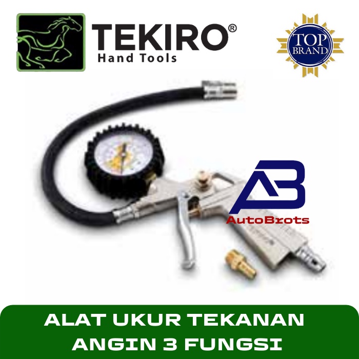 Jual Isi Angin 3 Fungsi TEKIRO / Tire Pressure Gauge 3 in 1 200 PSI ...